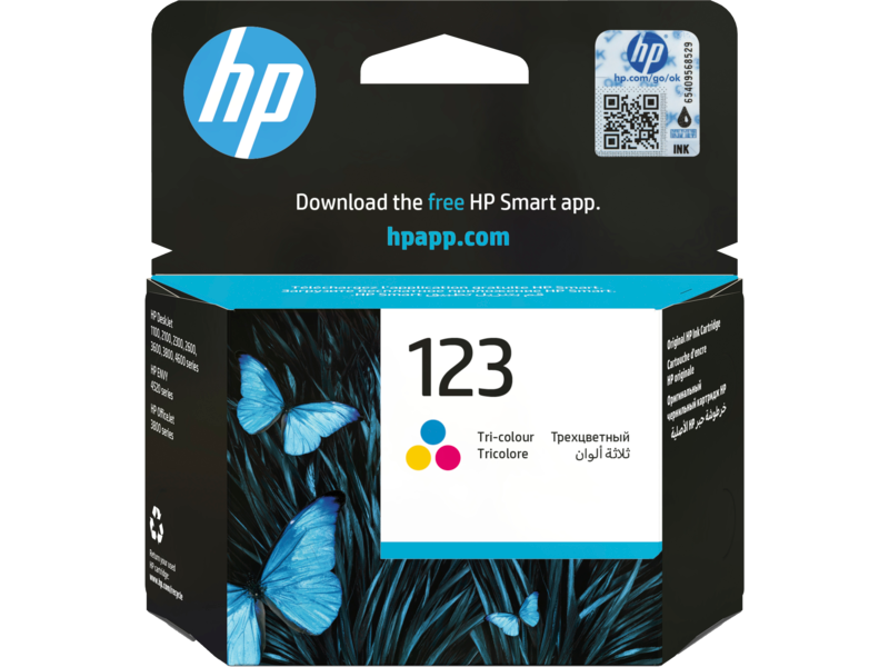 Genuine HP 123 Black and Tri-Color ink cartridge in Doha Qatar