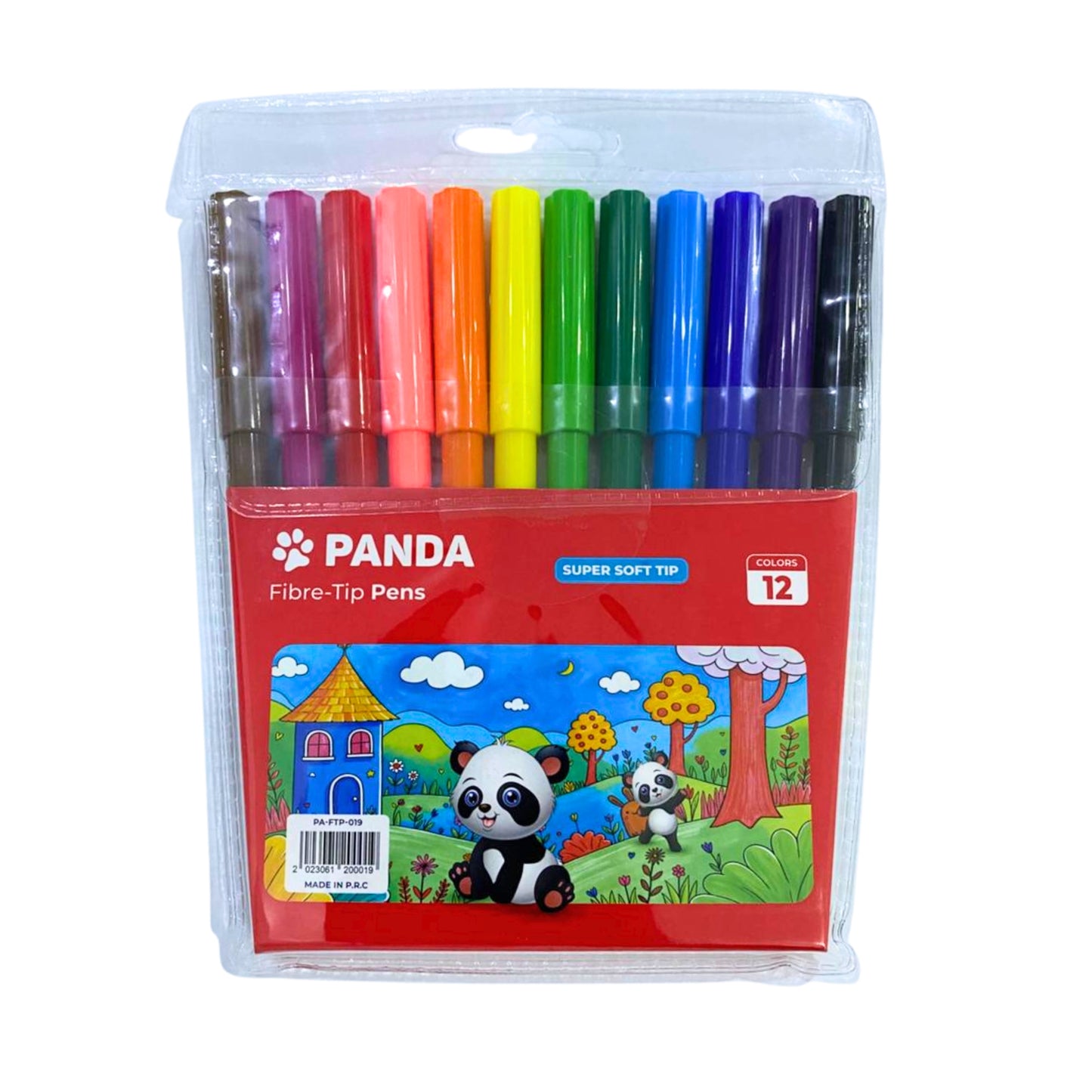 Panda Fiber Tip Color 12Pcs