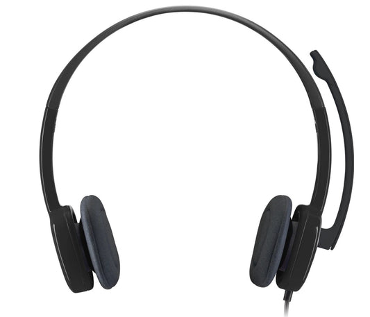 Logitech H151 Stereo Headset with 3.5mm Single Jack Connection and Noise-Cancelling Mic