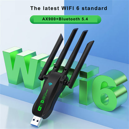 USB WiFi 6 Adapter for PC & Bluetooth 5.4 Dongle