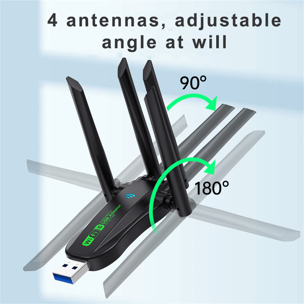 Mini USB WiFi 6 & Bluetooth 5.4 Adapter, Dual Band 2.4GHz/5GHz AX900Mbps Wireless Dongle for PC/Laptop, High-Speed Stable Connection, Plug & Play Nano Design for Gaming & Streaming