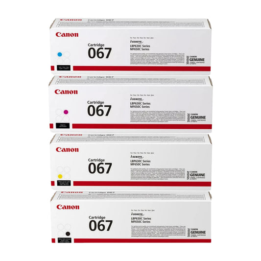 Genuine canon 067 black, cyan, yellow and magenta ink/toner Cartridge