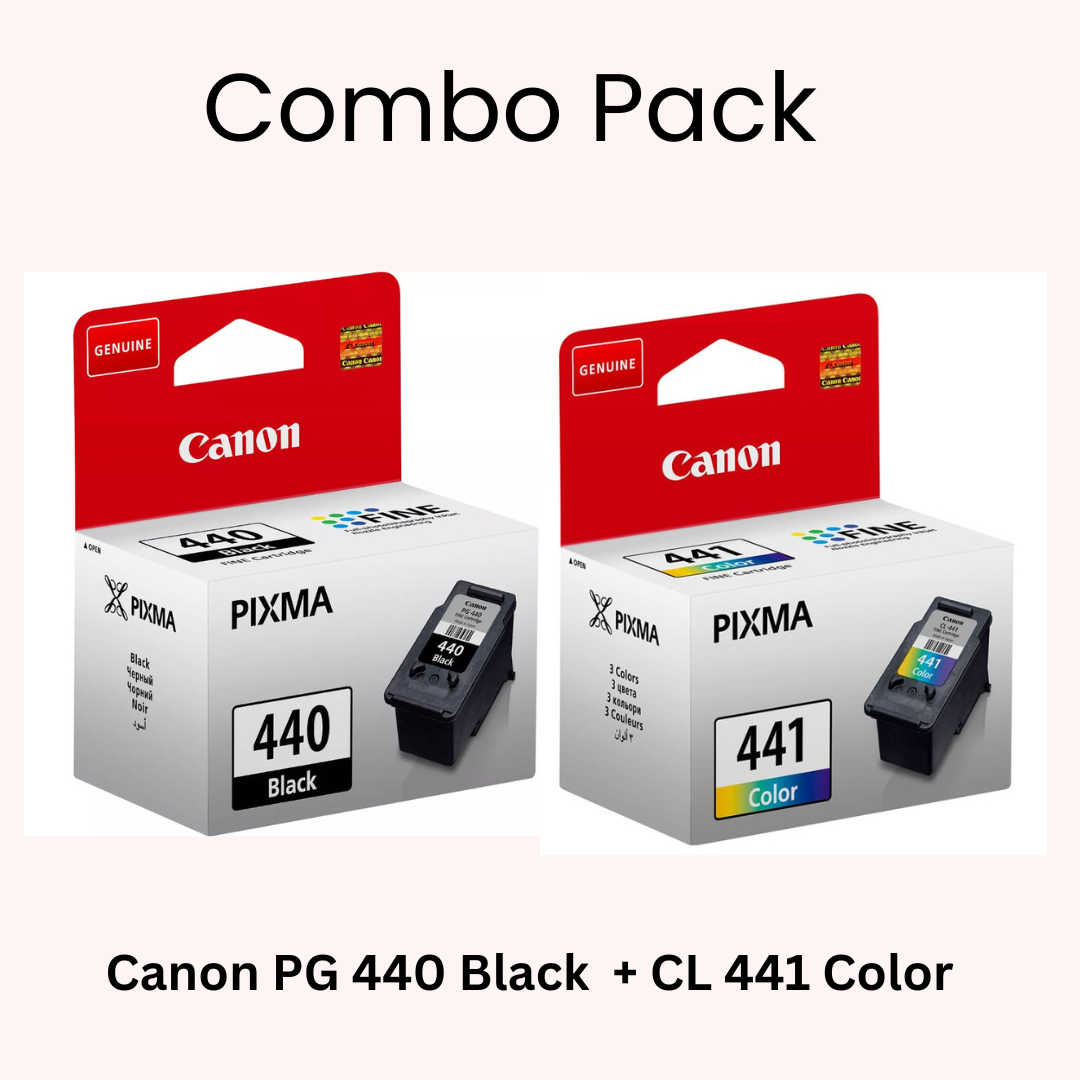Combo Pack: Canon PG-440 Black + CL-441 Color Original Ink Cartridge Combo Pack: Canon PG-440 Black + CL-441 Color Original Ink Cartridge