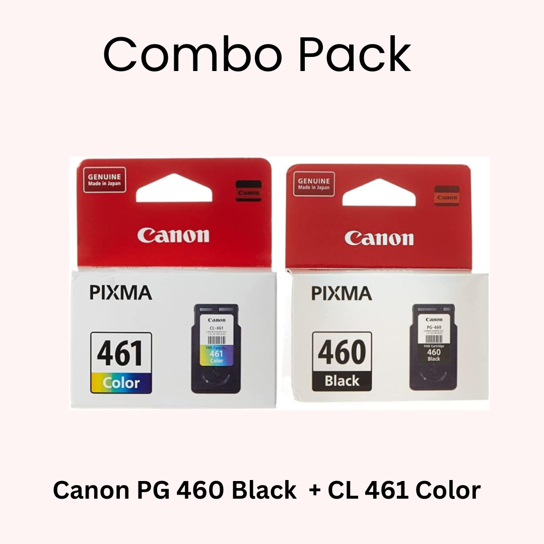 Combo Pack: Canon PG-460 Black + CL-461 Color Original Ink Cartridge Combo Pack: Canon PG-460 Black + CL-461 Color Original Ink Cartridge