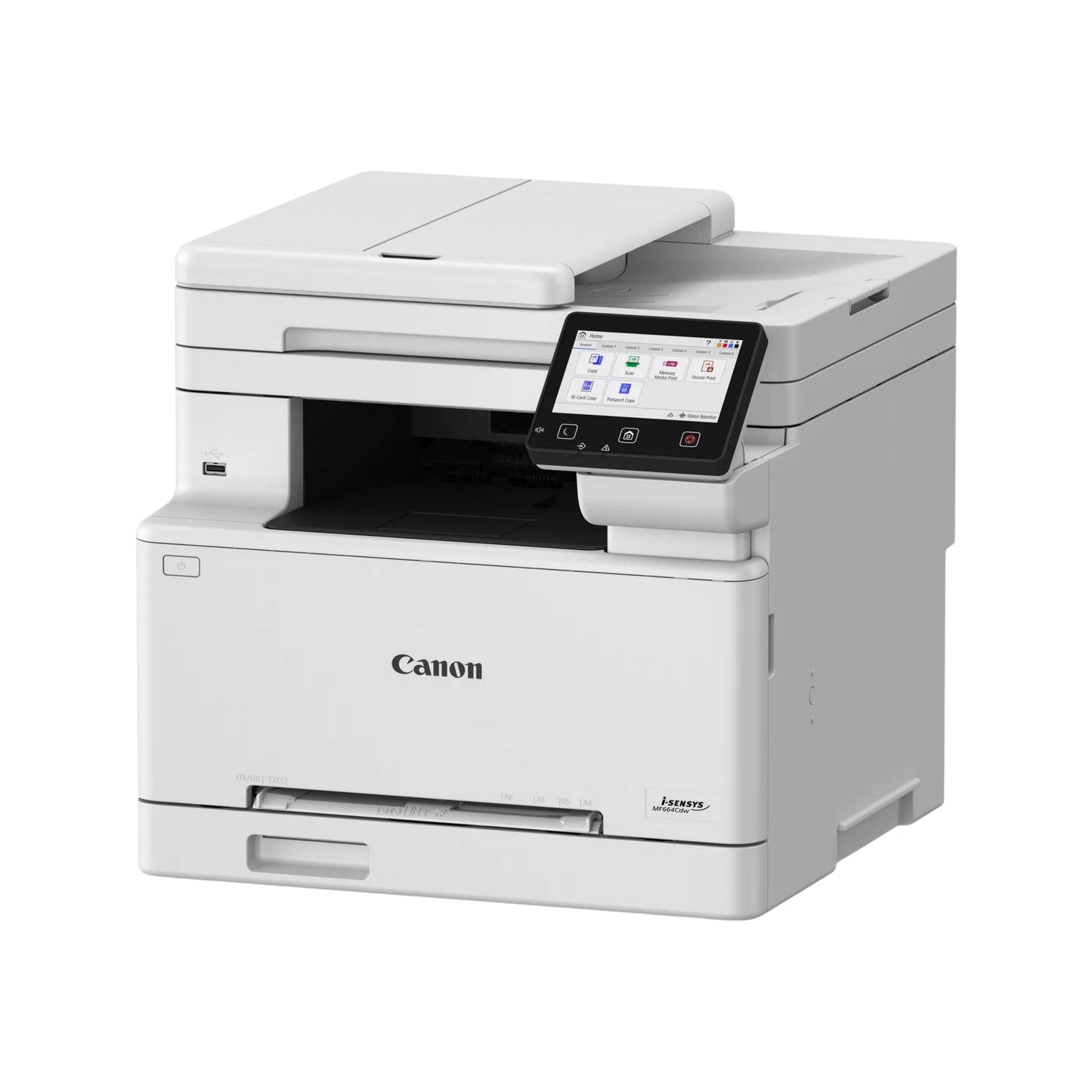 Canon i-SENSYS MF664Cdw Colour Laser Multifunction Printer, A4, 25ppm Print Speed, 1200dpi, Wi-Fi, Duplex, Print/Copy/Scan/Fax MFP | MF664Cdw