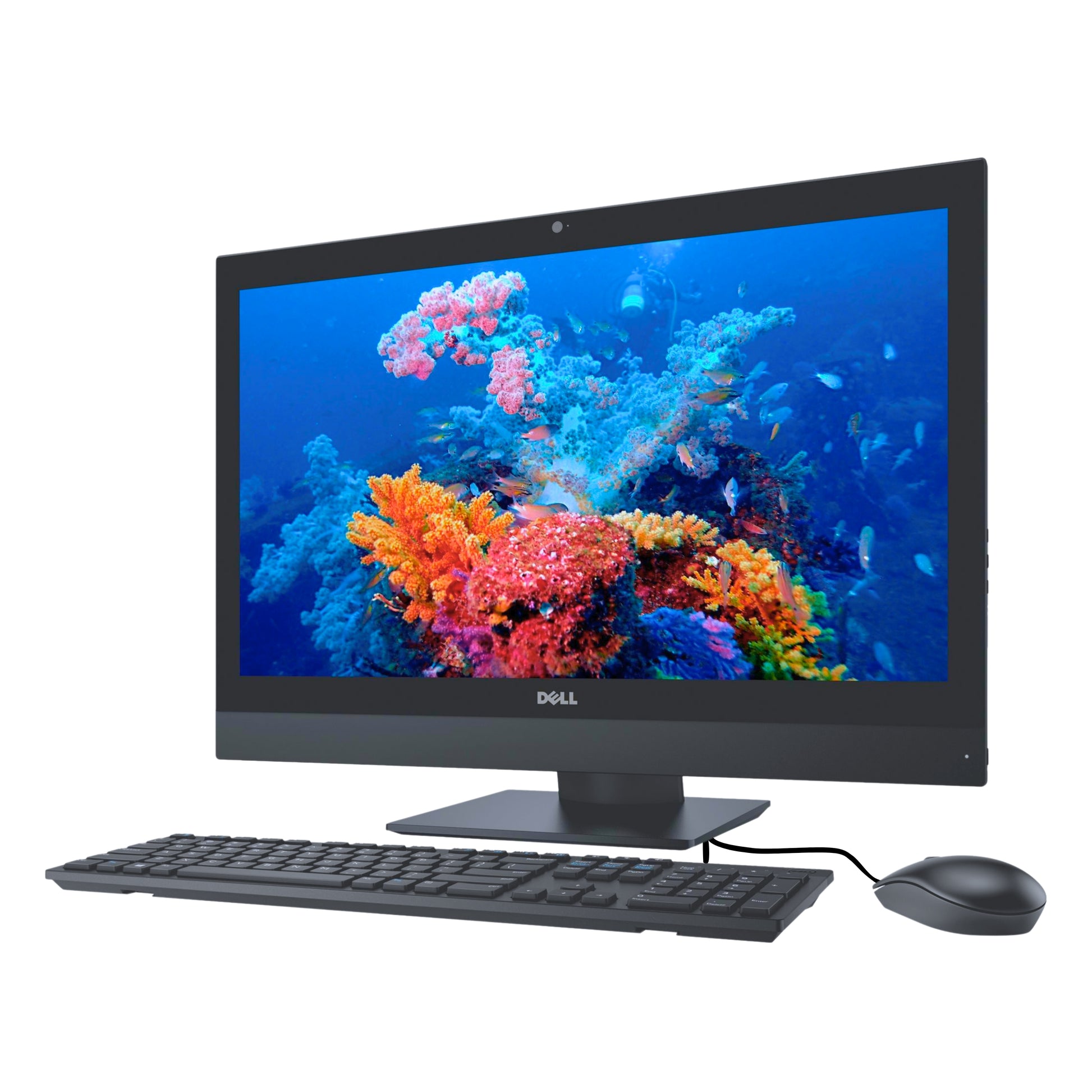 The Dell OptiPlex 7450 is a space-saving business all-in-one featuring a 23.8-inch display, 7th Gen Intel Core processors, and versatile multi-monitor connectivity