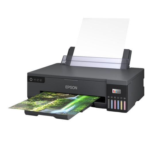 The Epson EcoTank L18050 is a 6-color, A3+ ink tank photo printer designed for high-volume, ultra-low-cost photo printing