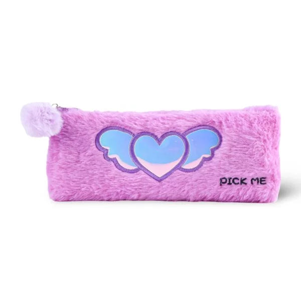 Fuzzy Purple Pencil Case