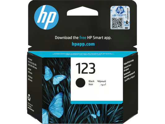 Genuine HP 123 Black and Tri-Color ink cartridge in Doha Qatar