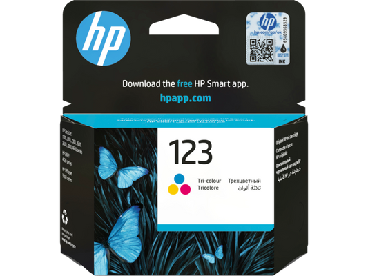 Genuine HP 123 Black and Tri-Color ink cartridge in Doha Qatar