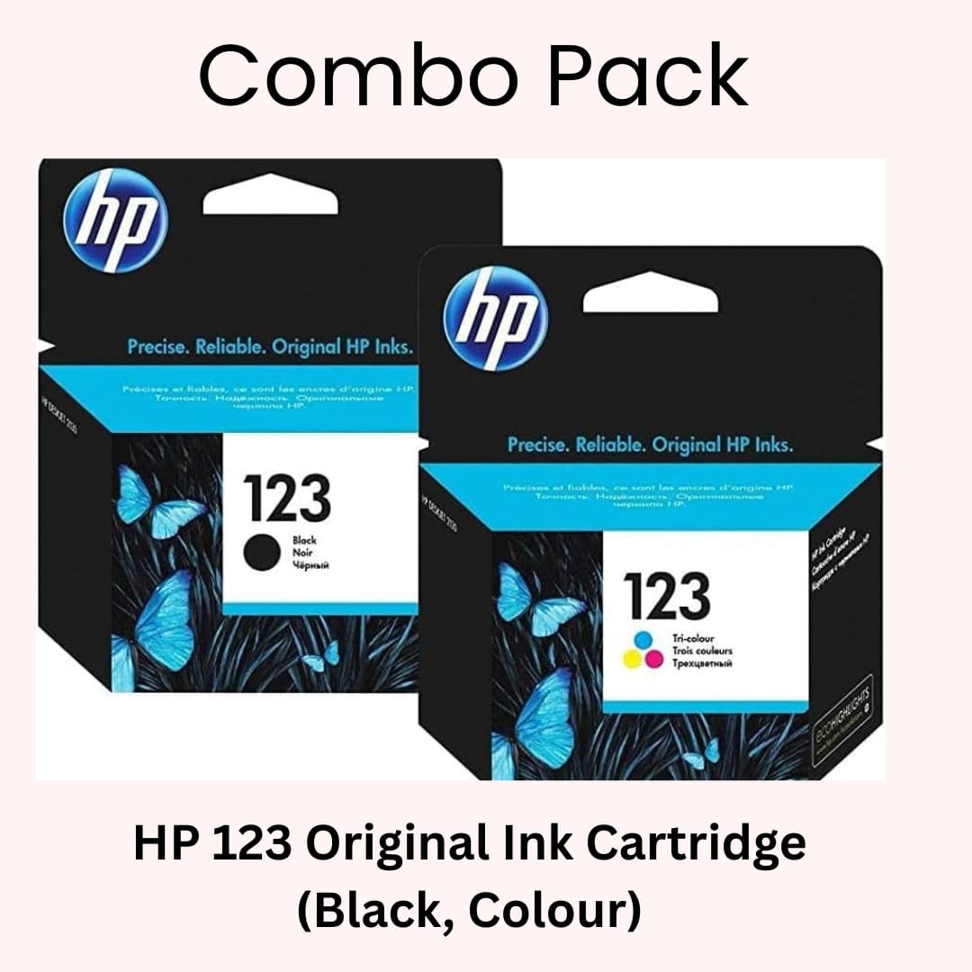Combo pack of Genuine HP 123 Black and Color ink cartridge 