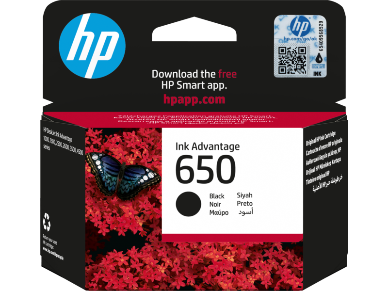 HP 650 Original Ink Cartridge HP 650 Original Ink Cartridge