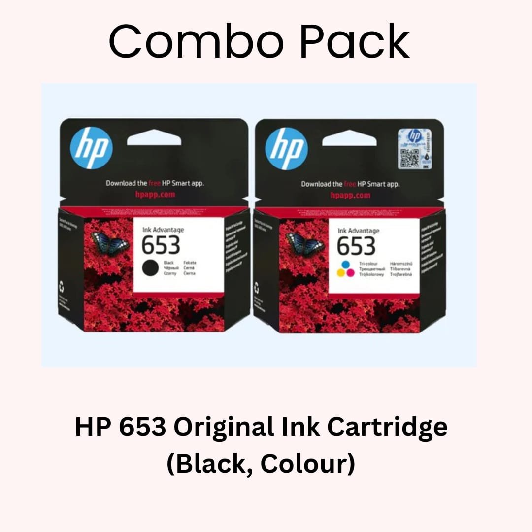Combo pack of HP 653 Black and Tricolor Original Ink Cartridges in Doha Qatar