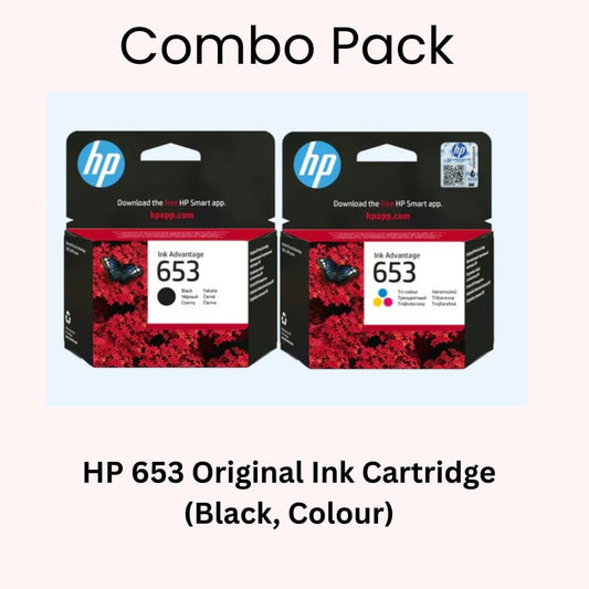 Combo pack of HP 653 Black and Tricolor Original Ink Cartridges in Doha Qatar