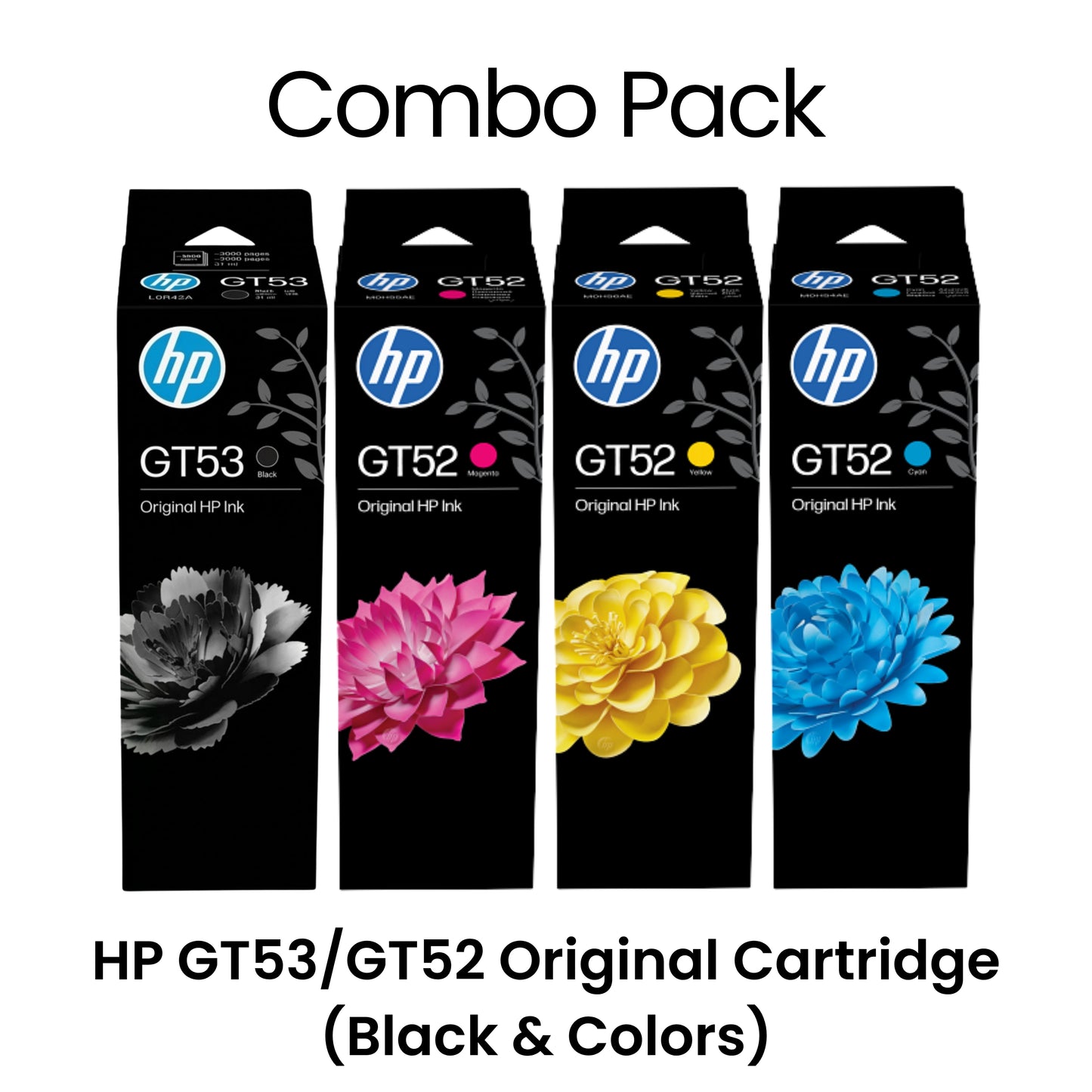 Combo Pack: HP GT53/GT52 Original Ink Bottle