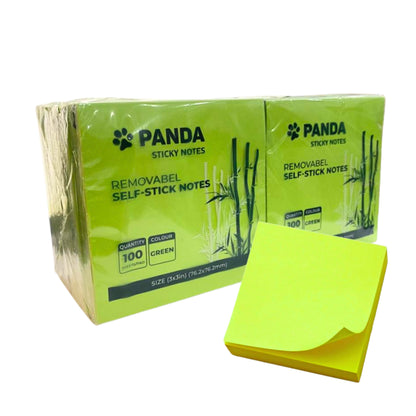 PANDA Stick Notes 3x3 Inch 100 Sheets (12Pcs)