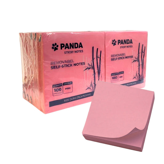 PANDA Stick Notes 3x3 Inch 100 Sheets (12Pcs)