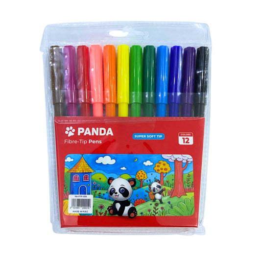 Panda Fiber Tip Color 12Pcs