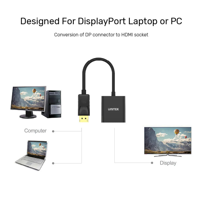 Unitek Display Port to HDMI Adapter Unitek Display Port to HDMI Adapter