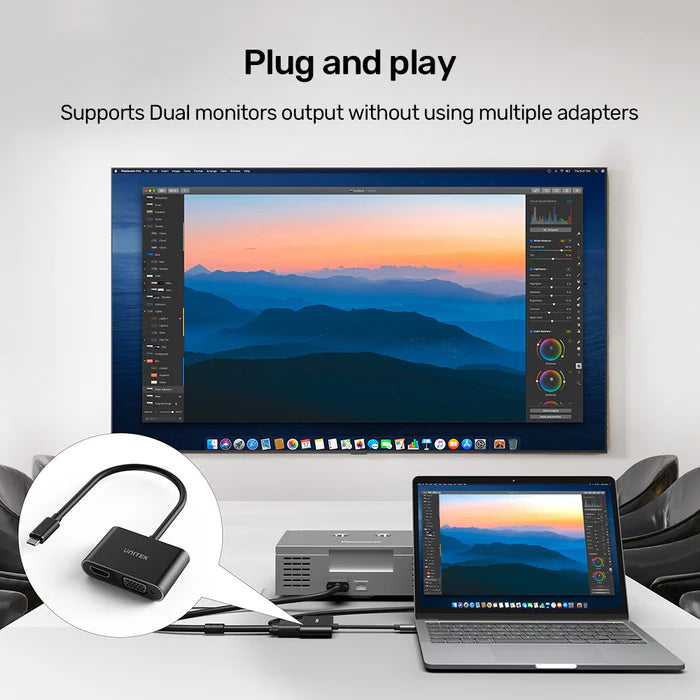 Unitek USB-C to HDMI and VGA Adapter
