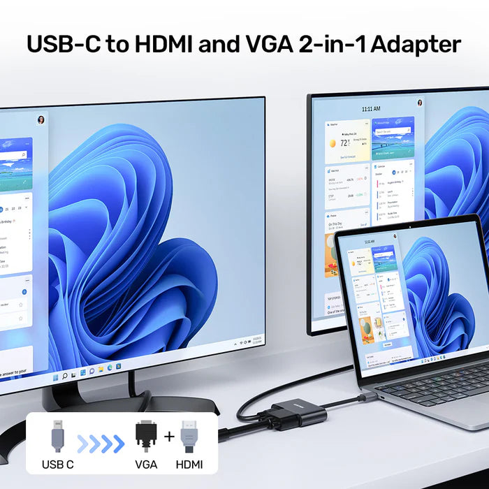 Unitek USB-C to HDMI and VGA Adapter