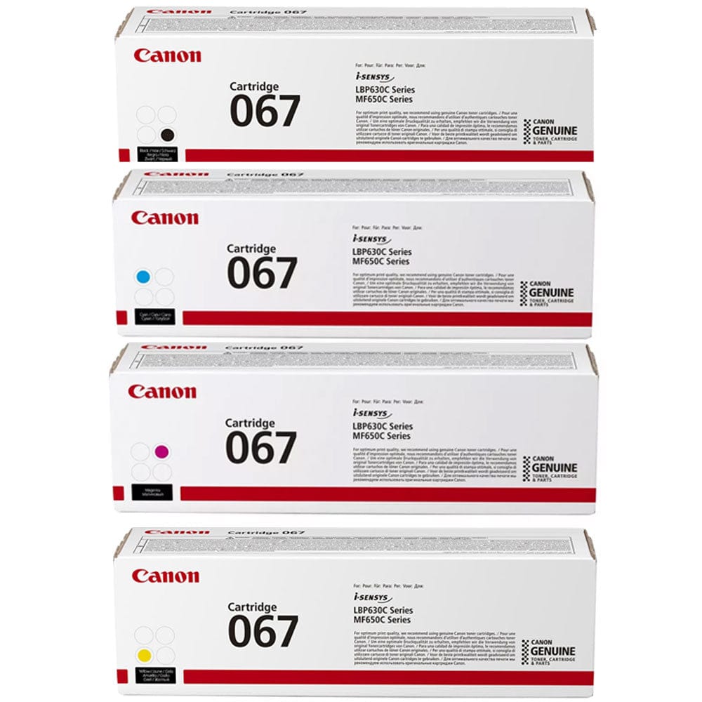 Genuine canon 067 black, cyan, yellow and magenta ink/toner Cartridge