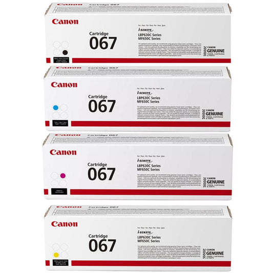 Genuine canon 067 black, cyan, yellow and magenta ink/toner Cartridge