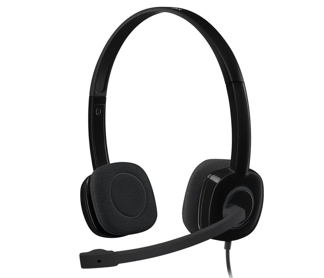 Logitech H151 Stereo Headset with 3.5mm Single Jack Connection and Noise-Cancelling Mic