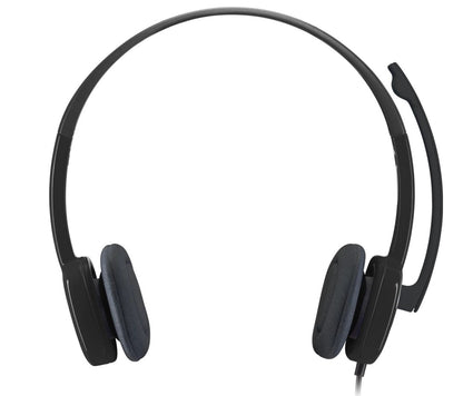 Logitech H151 Stereo Headset with 3.5mm Single Jack Connection and Noise-Cancelling Mic