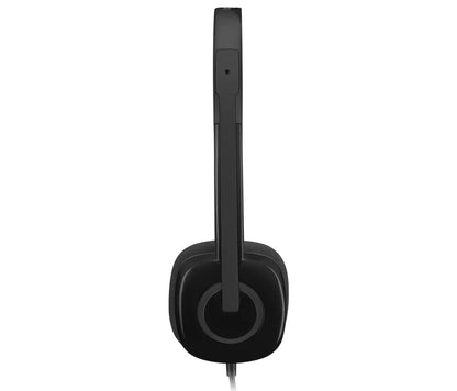 Logitech H151 Stereo Headset with 3.5mm Single Jack Connection and Noise-Cancelling Mic