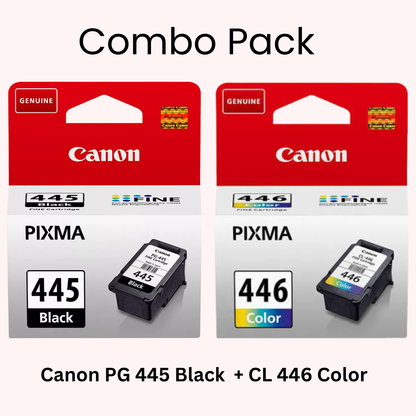 Combo Pack: Canon PG-445 Black + CL-446 Color Original Ink Cartridge